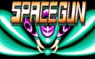 Space Gun title screen for Atari ST